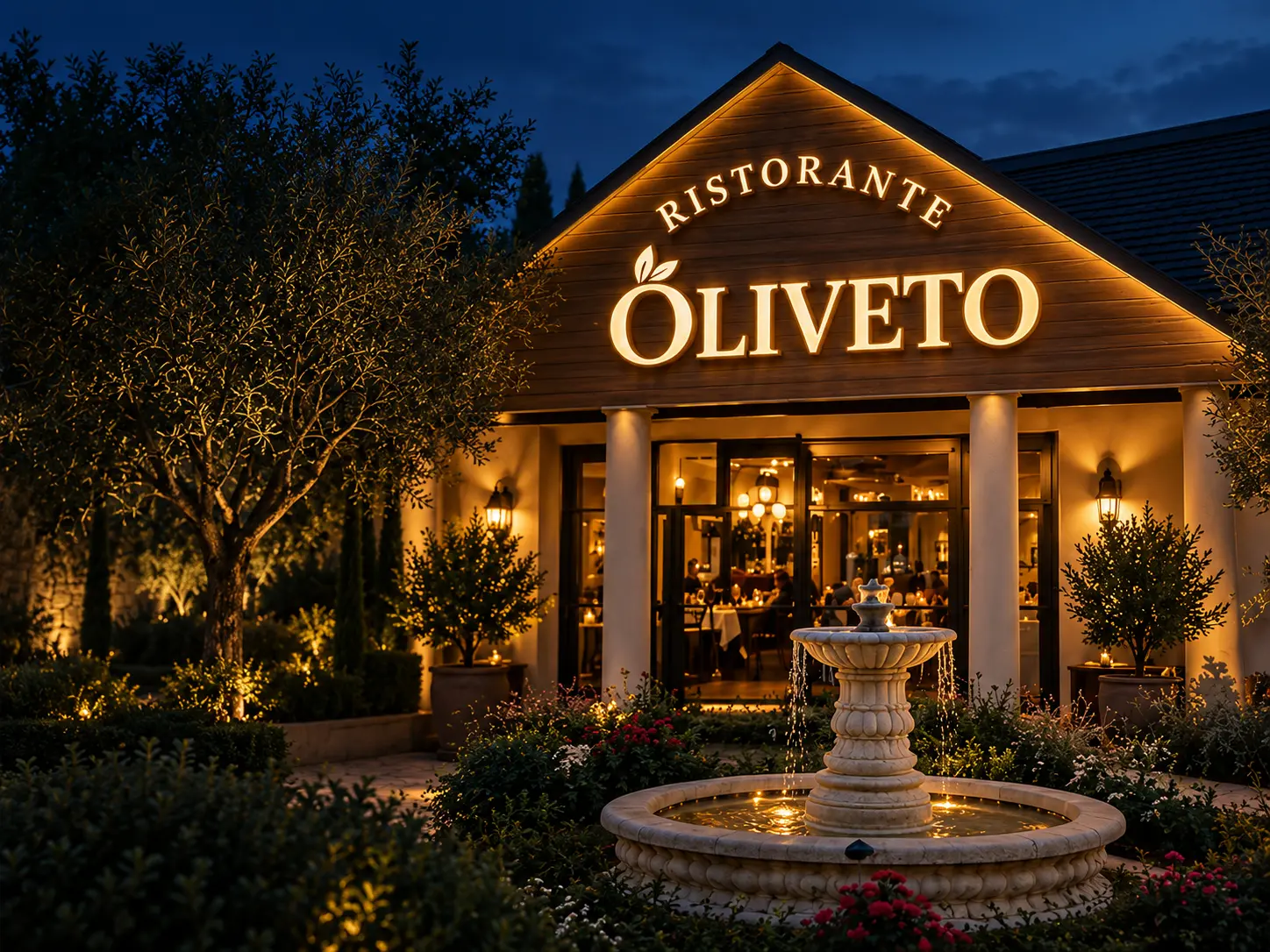 Entrée du Ristorante Oliveto à Rambouillet